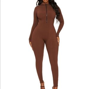 Naked wardrobe all snatched & zipped jumpsuit L